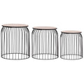 Vidaxl Coffee Tables 3 Pcs Black