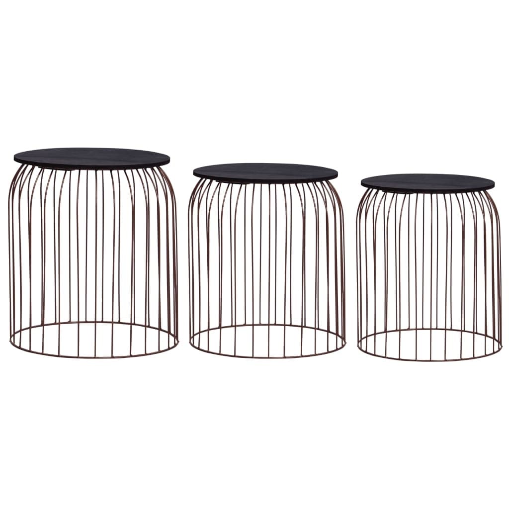 Vidaxl Coffee Tables 3 Pcs Copper