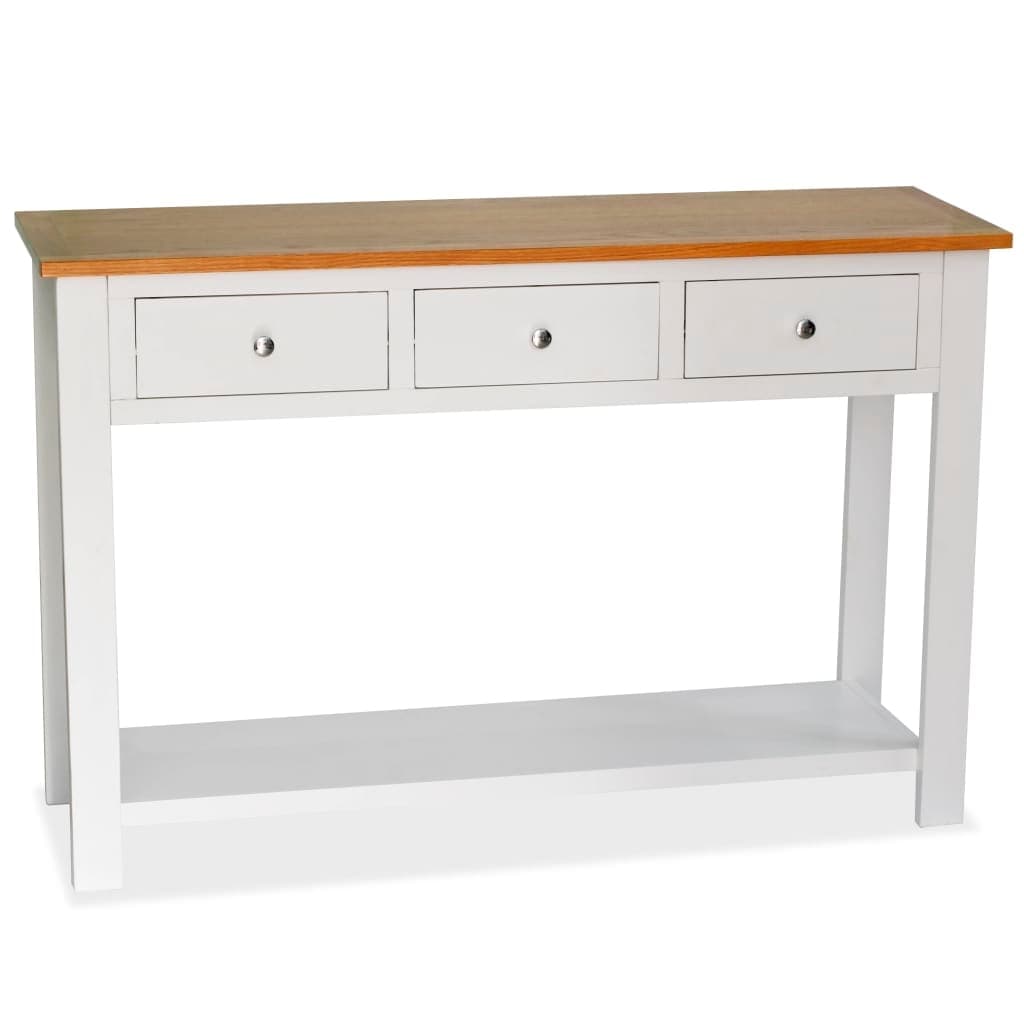 Vidaxl Console Table 46.5 X13.8 X30.3 Solid Oak Wood