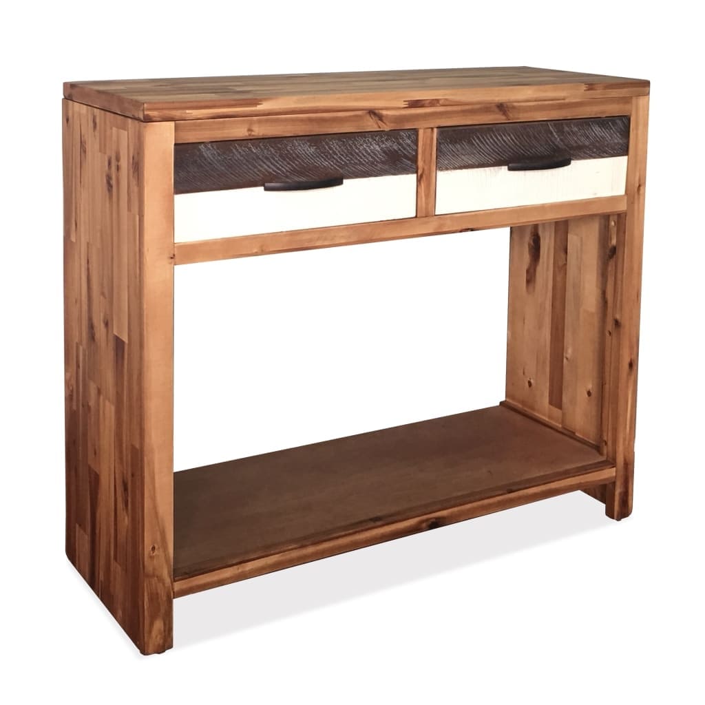 Vidaxl Console Table Solid Acacia Wood 33.9 X11.8 X29.5