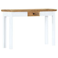Vidaxl Console Table White And Brown 43.3 X13.7 X29.5 Mango Wood