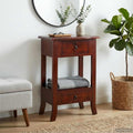 Vidaxl Console Table With Drawer Brown 19.69 X 11.61 X 29.92 In 19.69 X 11.61 X 29.92 In