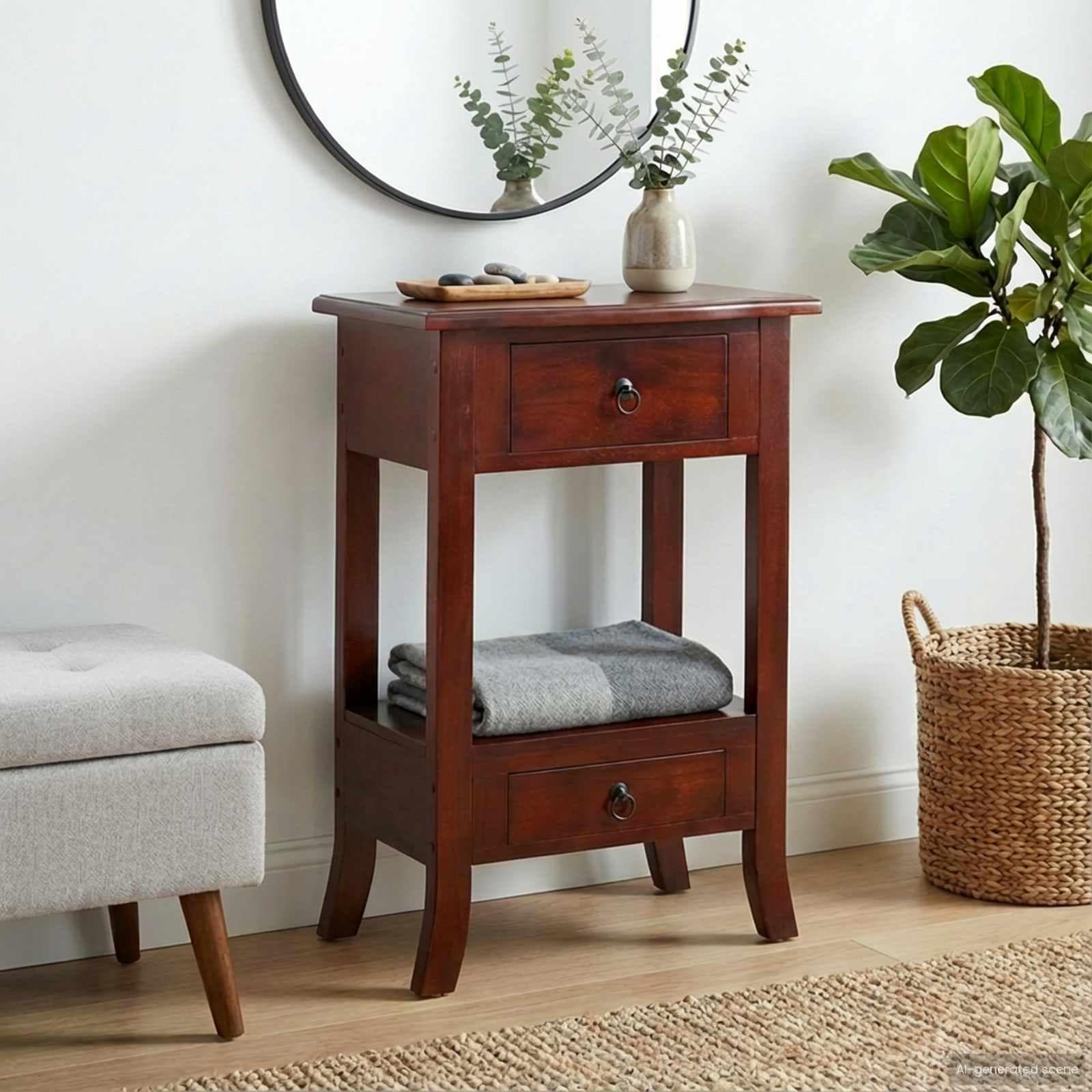 Vidaxl Console Table With Drawer Brown 19.69 X 11.61 X 29.92 In 19.69 X 11.61 X 29.92 In