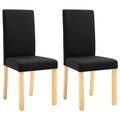 Vidaxl Dining Chairs 2 Pcs Black Fabric
