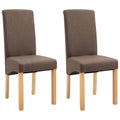 Vidaxl Dining Chairs 2 Pcs Brown Fabric