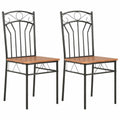 Vidaxl Dining Chairs 2 Pcs Brown Mdf.