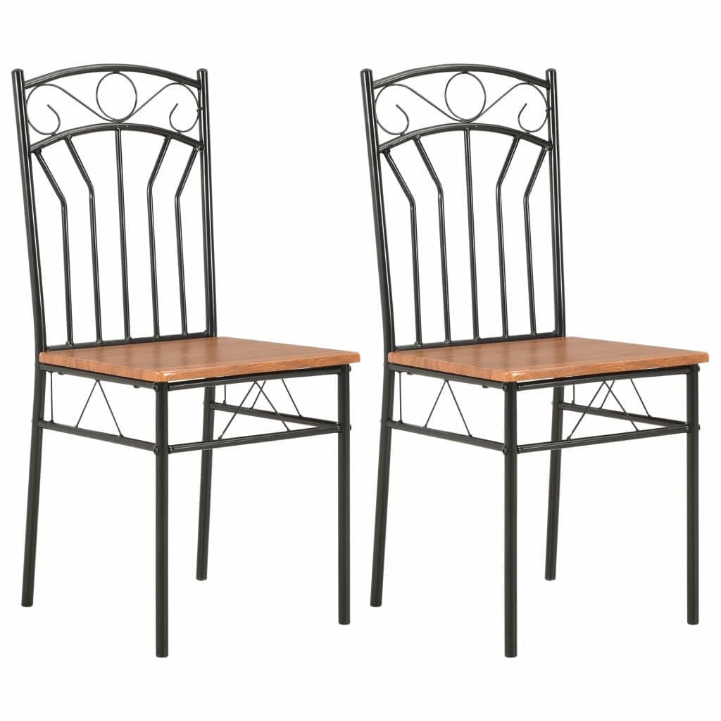 Vidaxl Dining Chairs 2 Pcs Brown Mdf.