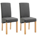 Vidaxl Dining Chairs 2 Pcs Gray Fabric