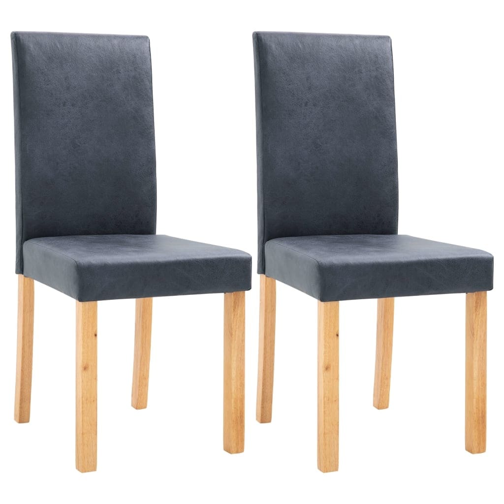 Vidaxl Dining Chairs 2 Pcs Gray Polyester