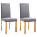 Vidaxl Dining Chairs 2 Pcs Light Gray Fabric