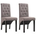 Vidaxl Dining Chairs 2 Pcs Taupe Fabric