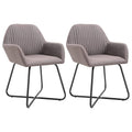 Vidaxl Dining Chairs 2 Pcs Taupe Fabric