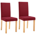 Vidaxl Dining Chairs 2 Pcs Wine Red Fabric