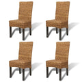 Vidaxl Dining Chairs 4 Pcs Abaca Brown