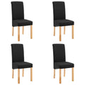 Vidaxl Dining Chairs 4 Pcs Black Fabric