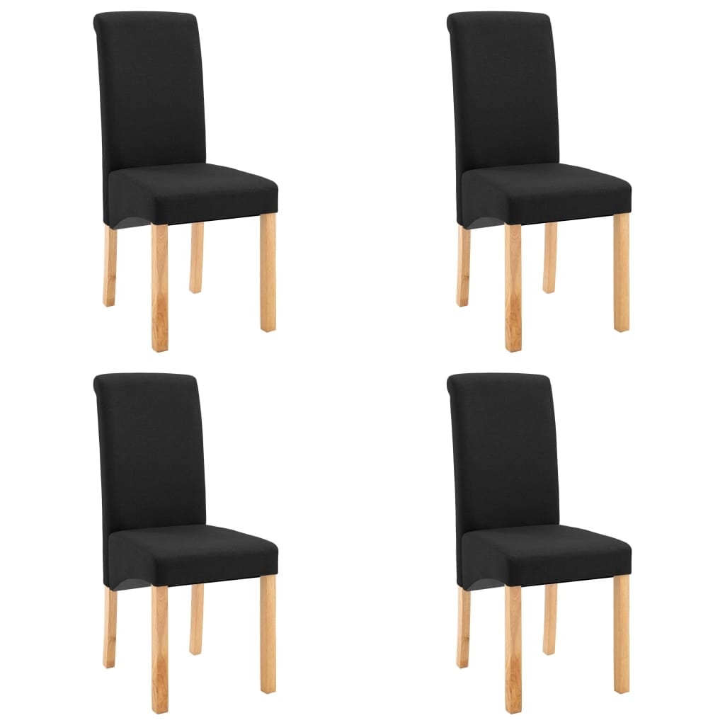 Vidaxl Dining Chairs 4 Pcs Black Fabric