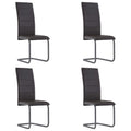 Vidaxl Dining Chairs 4 Pcs Brown Faux Leather