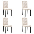 Vidaxl Dining Chairs 4 Pcs Cream Fabric