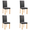 Vidaxl Dining Chairs 4 Pcs Dark Gray Fabric