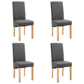 Vidaxl Dining Chairs 4 Pcs Gray Fabric