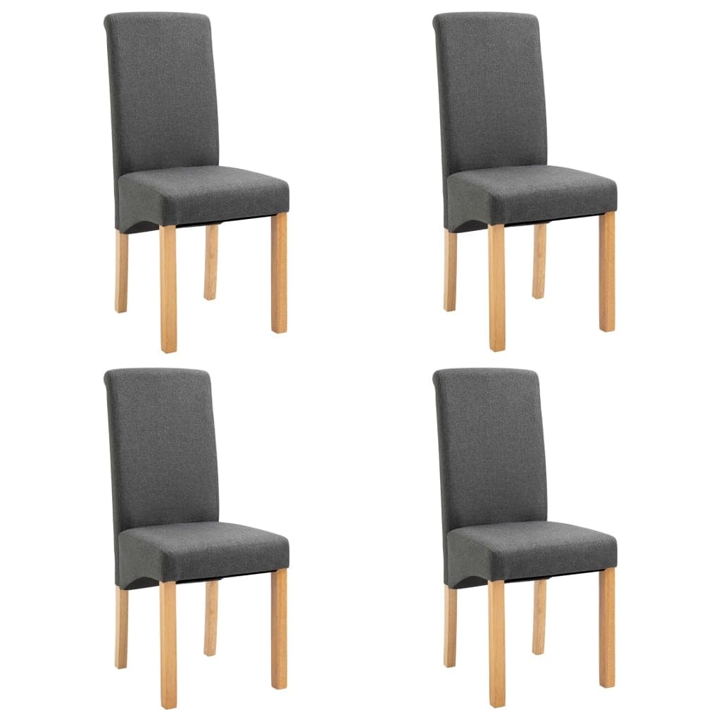 Vidaxl Dining Chairs 4 Pcs Gray Fabric