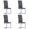 Vidaxl Dining Chairs 4 Pcs Gray Faux Leather