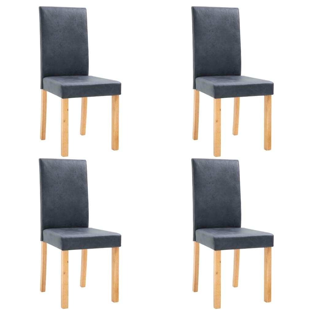 Vidaxl Dining Chairs 4 Pcs Gray Polyester
