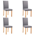 Vidaxl Dining Chairs 4 Pcs Light Gray Fabric