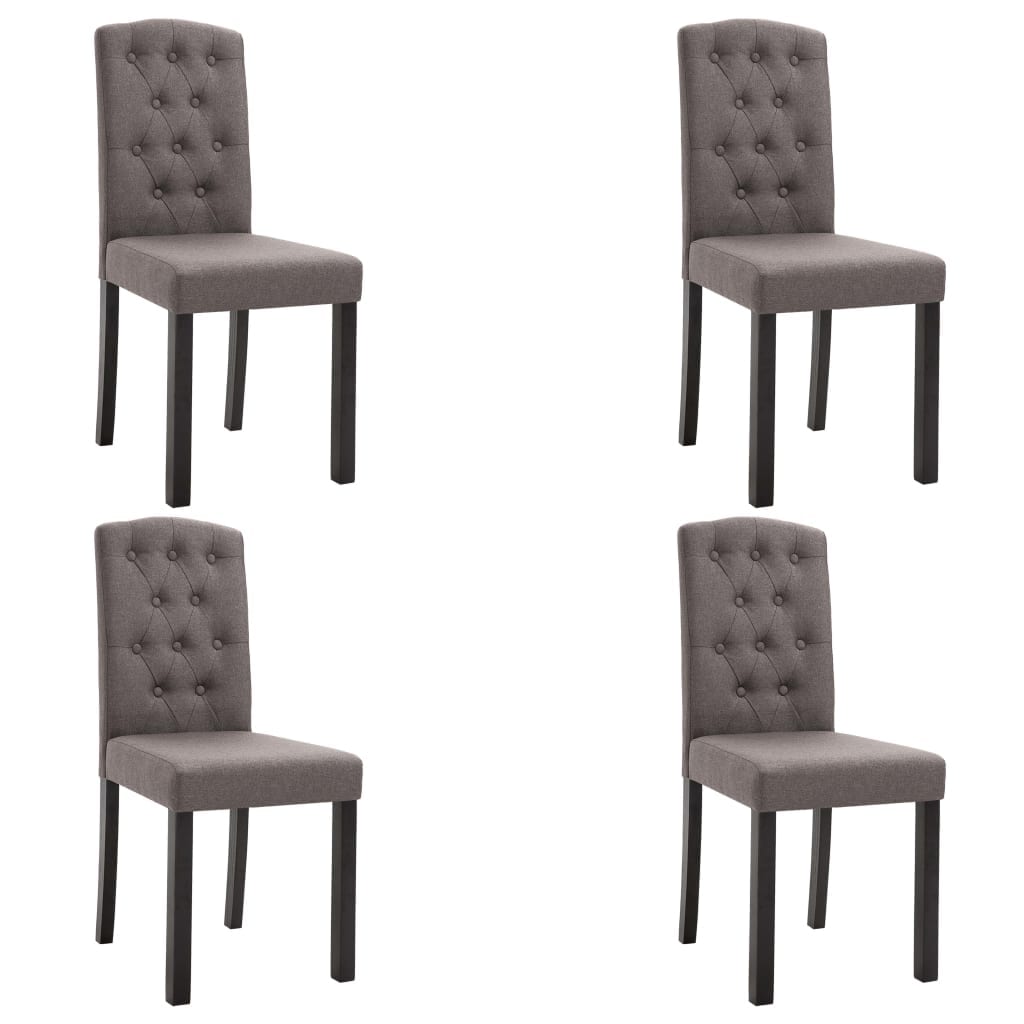 Vidaxl Dining Chairs 4 Pcs Taupe Fabric
