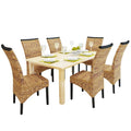 Vidaxl Dining Chairs 6 Pcs Abaca Brown