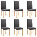 Vidaxl Dining Chairs 6 Pcs Dark Gray Fabric