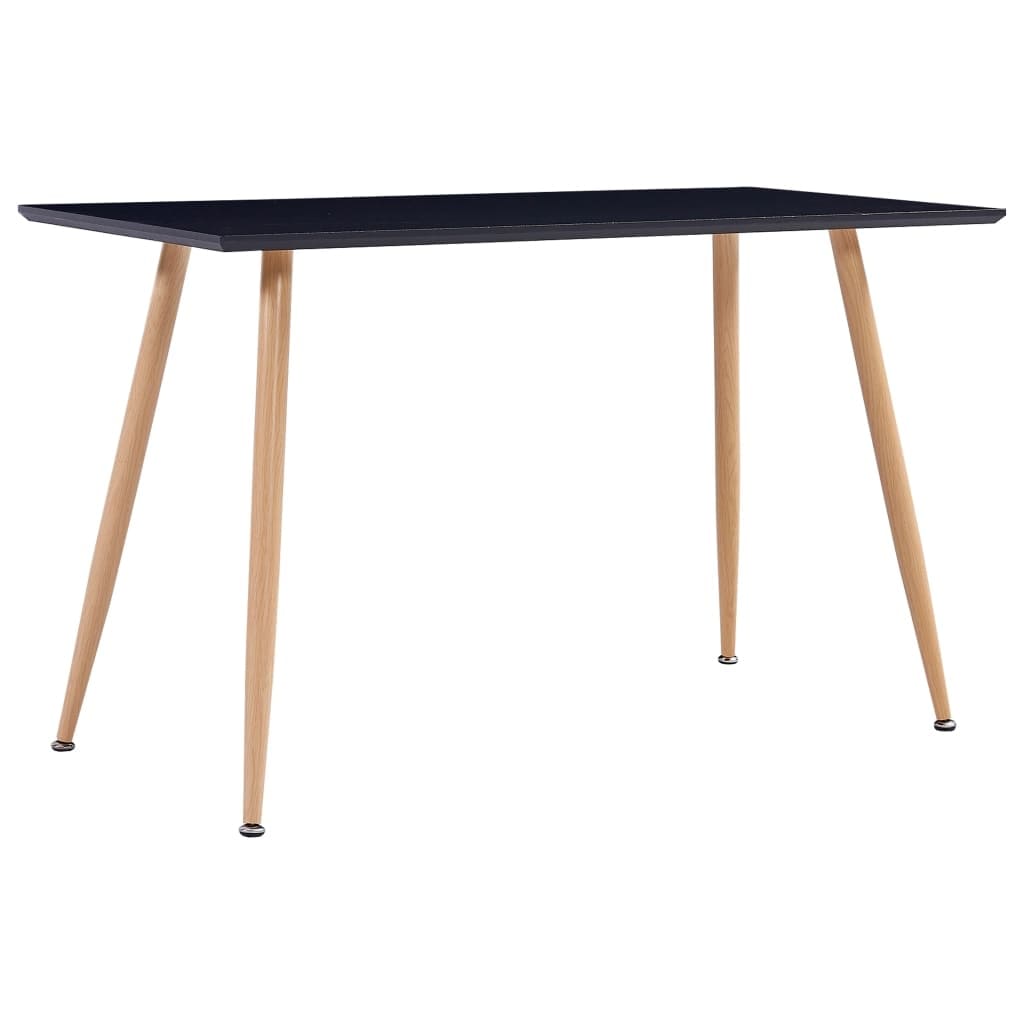 Vidaxl Dining Table Black And Oak 47.2 X23.6 X29.1 Mdf