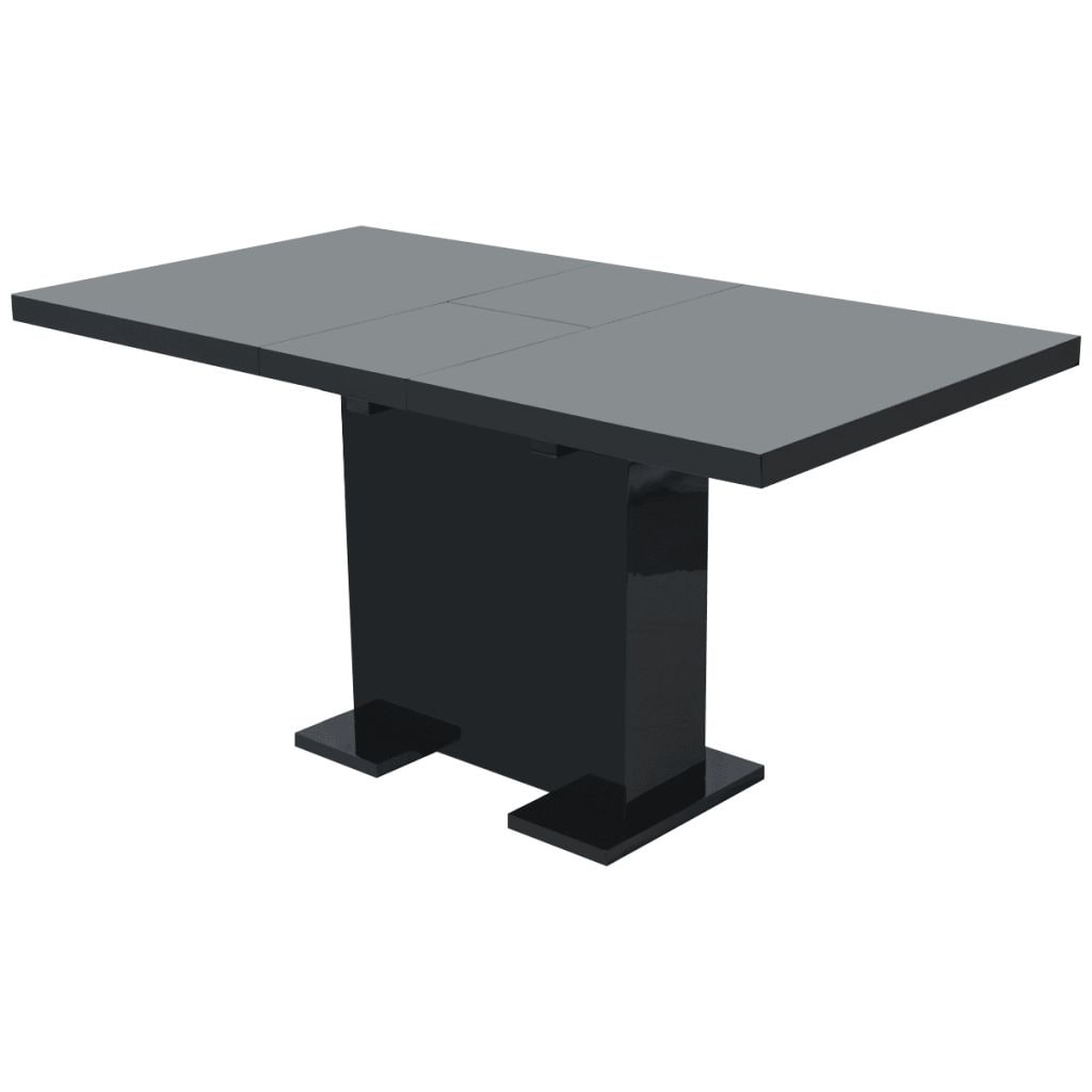 Vidaxl Extendable Dining Table High Gloss Black