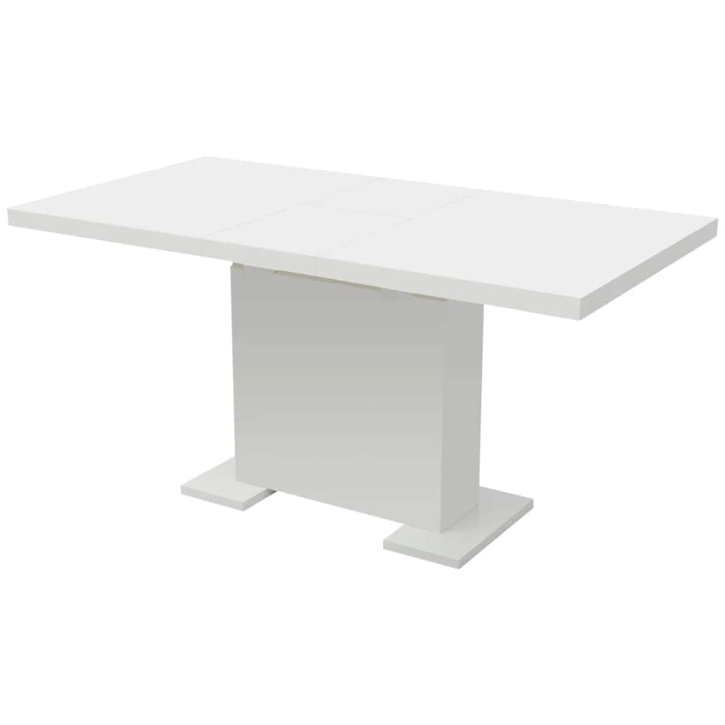 Vidaxl Extendable Dining Table High Gloss White