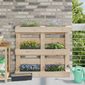 Vidaxl Flower Boxes For Euro Pallets Grey
