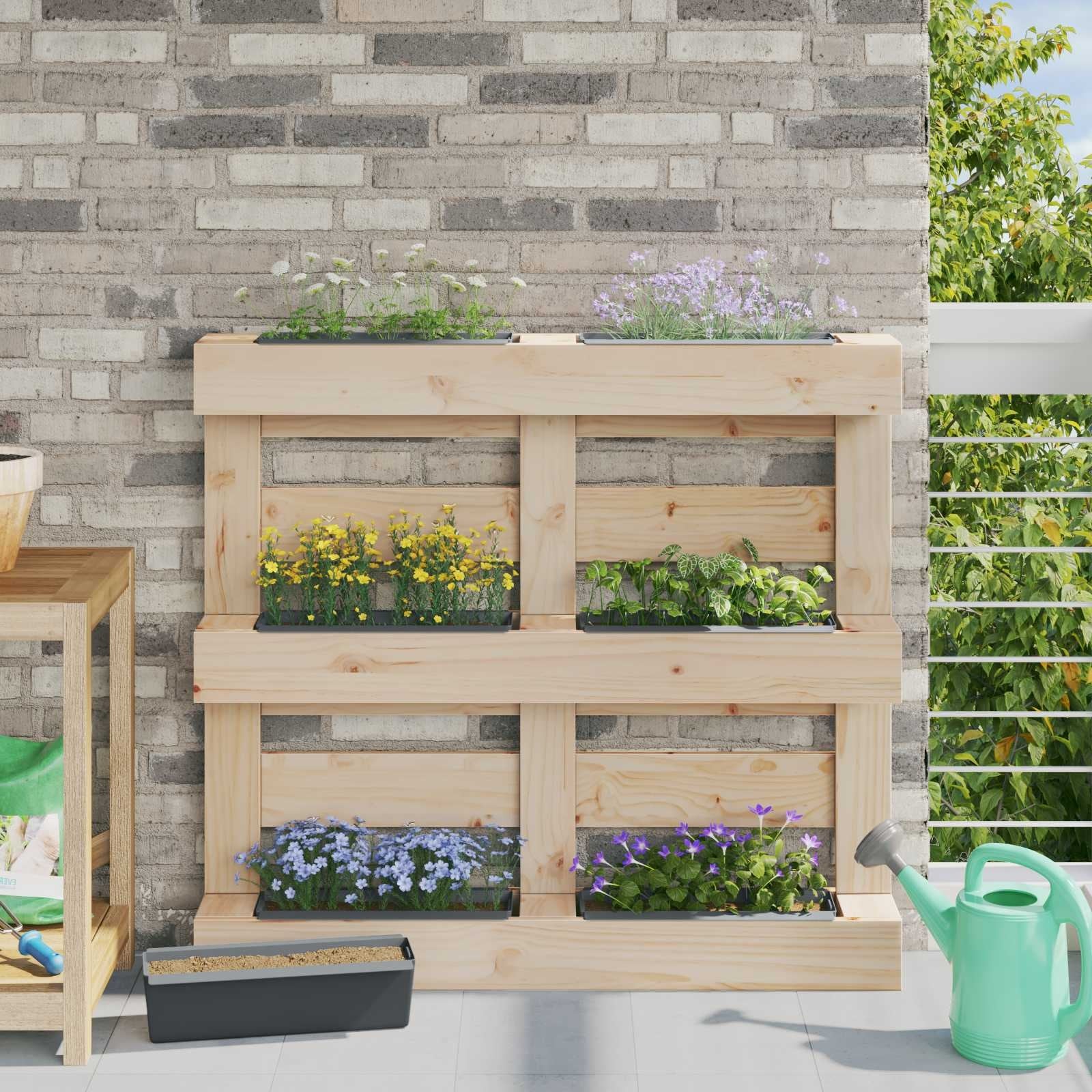 Vidaxl Flower Boxes For Euro Pallets Grey