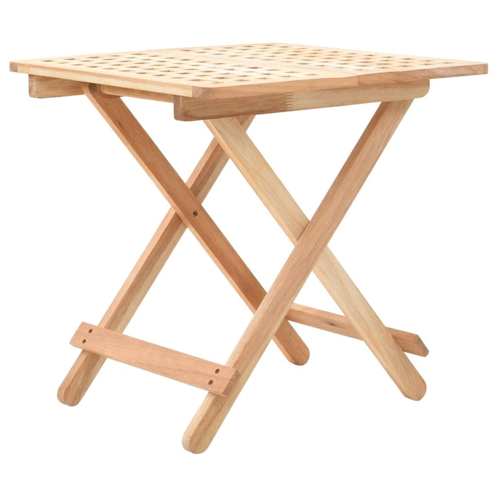 Vidaxl Foldable Side Table Solid Walnut Wood 19.7 X19.7 X19.2