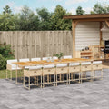 Vidaxl Garden Dining Set Beige Brown Cream White 41.7 X 129.9 X 28.7 In