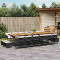 Vidaxl Garden Dining Set Black And Brown 41.7 X 129.9 X 28.7 In