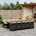 Vidaxl Garden Dining Set Black And Brown 41.7 X 108.3 X 28.7 In