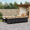 Vidaxl Garden Dining Set Black And Cream White 41.7 X 129.9 X 28.7 In