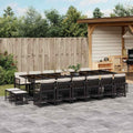 Vidaxl Garden Dining Set Black Cream White 41.7 X 129.9 X 28.7 In
