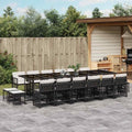 Vidaxl Garden Dining Set Black Cream White 41.7 X 129.9 X 28.7 In