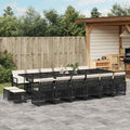 Vidaxl Garden Dining Set Black Cream White 41.7 X 129.9 X 28.7 In