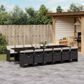 Vidaxl Garden Dining Set Black Cream White 41.7 X 129.9 X 28.7 In