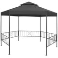 Vidaxl Garden Gazebo 10.6X9X8.7 Anthracite