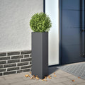 Vidaxl Garden Planter Anthracite Steel Large Durable Garden Planter 10.2 X 11.8 X 29.5 In