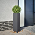 Vidaxl Garden Planter Set Of 2 Anthracite Steel Garden Planter 10.2 X 11.8 X 29.5 In