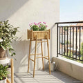Vidaxl Garden Planter With Holder Natural