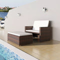 Vidaxl Garden Sofa Set Five Pieces Poly Rattan Brown